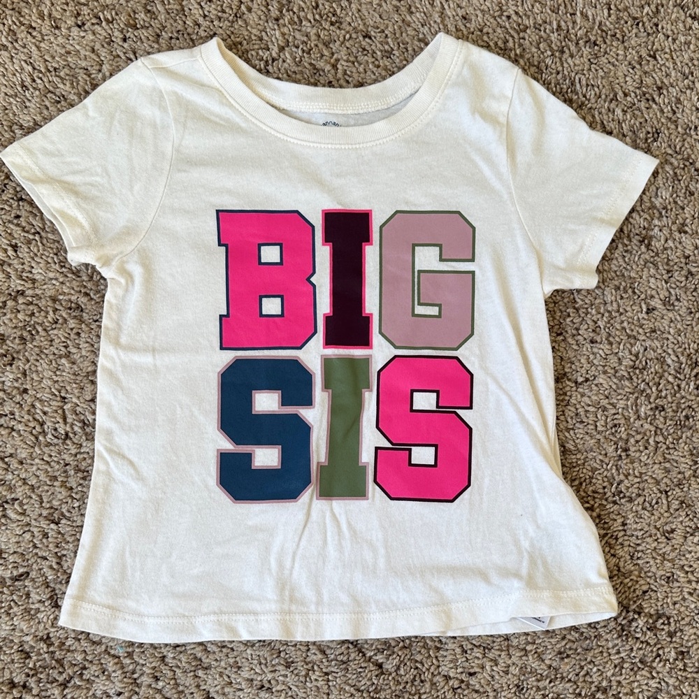 Baby Gap, Big Sis Graphic Tee, Size 3T